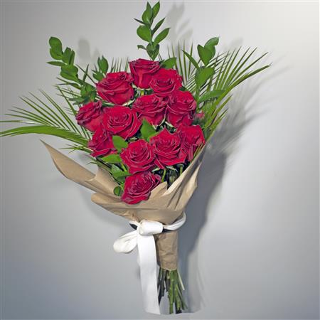 Long Stem Roses Wrapped - Tara Florist Exclusive
